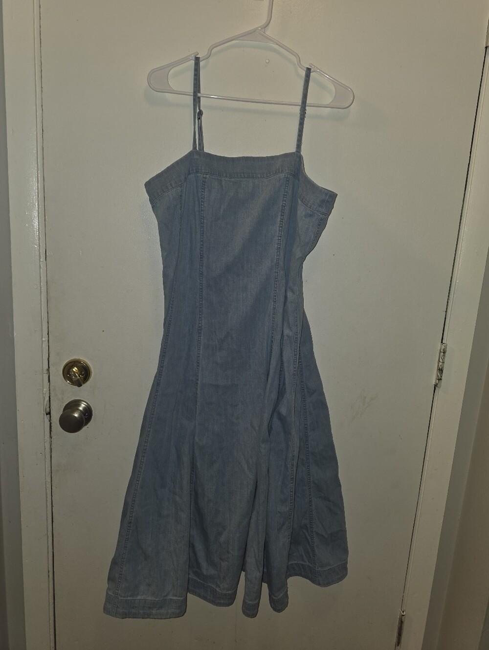 Denim Midi Sundress with Square Neck - Picture 7 of 13